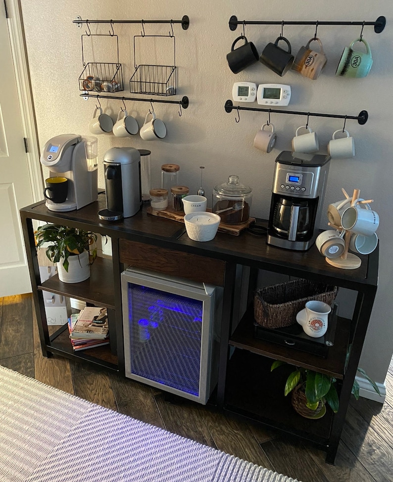 Custom Coffee Drink Bar with Refrigerator space image 1