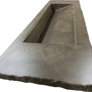 Concrete Ramp Sink , Modern Bathroom Vanity Sink with Sloped Drain, Custom Handmade Concrete Sink, Sloped Drain Vanity, Concrete vanities