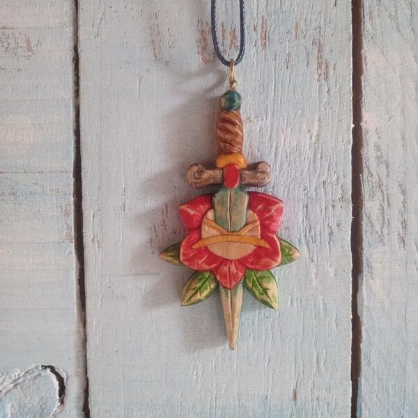 Onwomania Croce di Cristo in vero legno Chiavetta USB in confezione