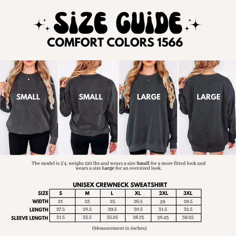 Comfort Colors Unisex Crewneck Sweatshirt, Small to 3XL Sizes, Soft Comfortable Casual Wear, Cozy and Stylish Jumper, Trendy Pullover