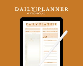 Digital Daily Planner (UNDATED), iPad Planner, Printable Planner, Aesthetic Life Planner (Sun)