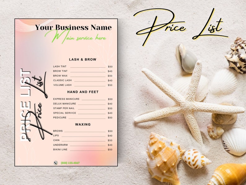 peach-bliss-price-list-diy-flyer-template-design-etsy