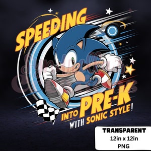Sonic pre-K Grade shirt voor jongens, terug naar school outfit png, cartoon kinder-T-shirt, cadeau voor eerste klasser, unieke Sonic Kids png, pre-K shirt