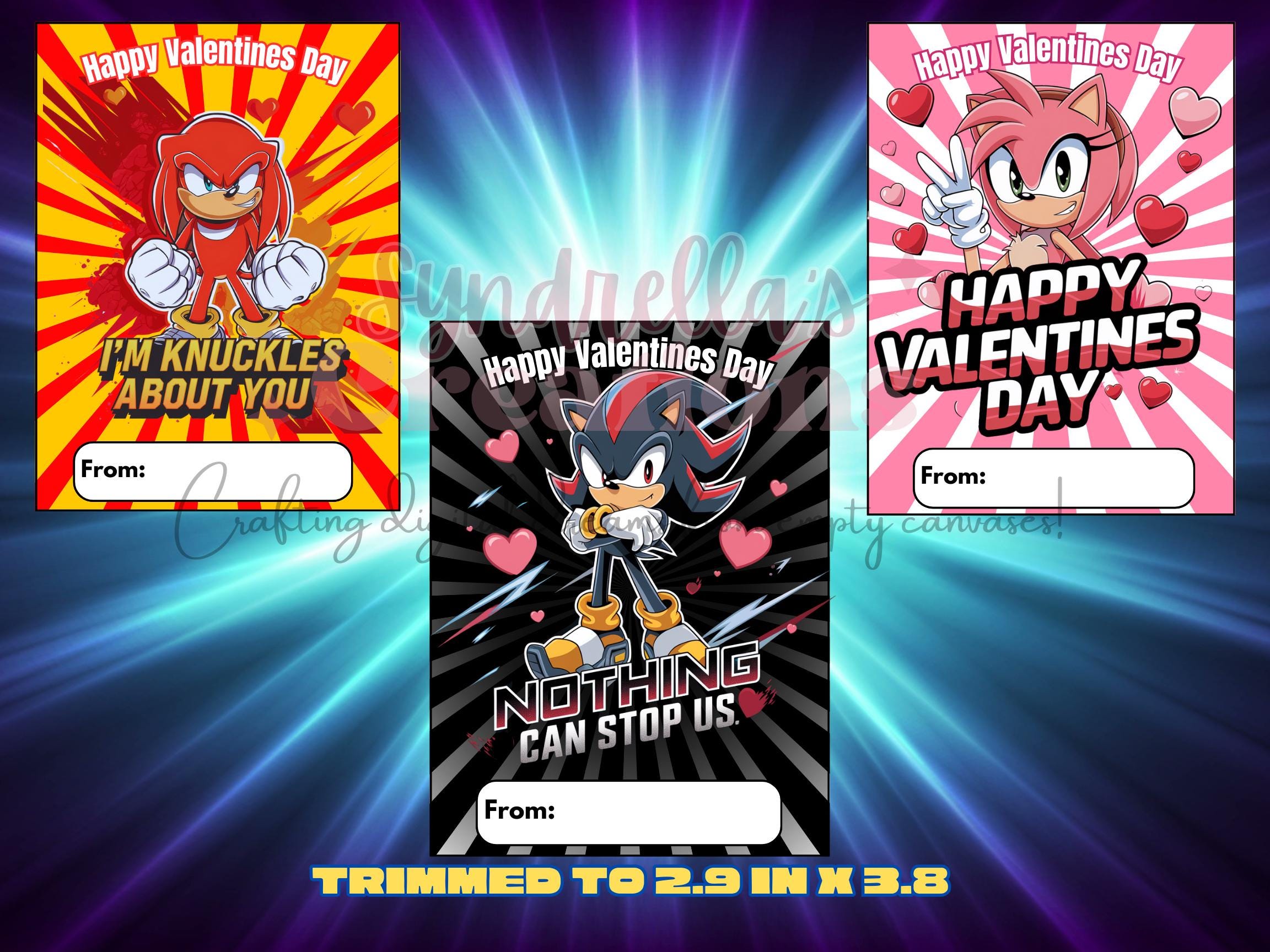 2026 Sonic Hedgehog Valentine Cards | Kids Valentine Cards | Printable ...