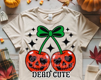 Skull Cherries Png, Halloween Pumpkin Png, Fall Pumpkin Png, Halloween Cheeries Coquette Png, Fall Png, Halloween Shirt, Cherry Bow png