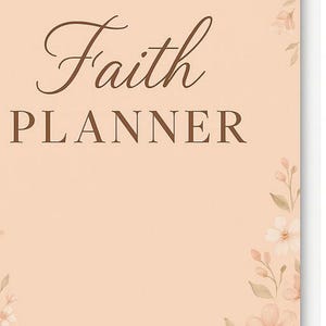 Faith Planner  - 12-Month Christian Digital Journal | bible verses - weekly layout