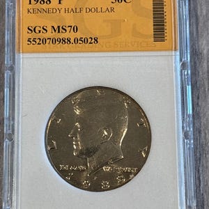 1988P- Kennedy Half Dollar- SGS- MS70