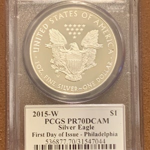 2014-W PCGS PR70DCAM シルバーイーグル American Eagle PR 70 Graded 2014 Silver Bullion Coins for