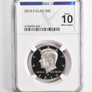 2010-S CLAD Kennedy Half Dollar 50c NGC X 10.0 Proof Ultra Cameo
