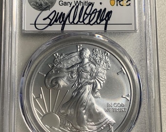 2020W- Burnished American Silver Eagle- PCGS-SP70- Gary Whitley