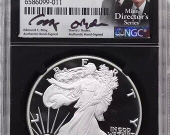 2022 S- American Silver Eagle- NGC- PF70UC- Advance Release-Moy/Ryder- Mint Director Series- Population 86