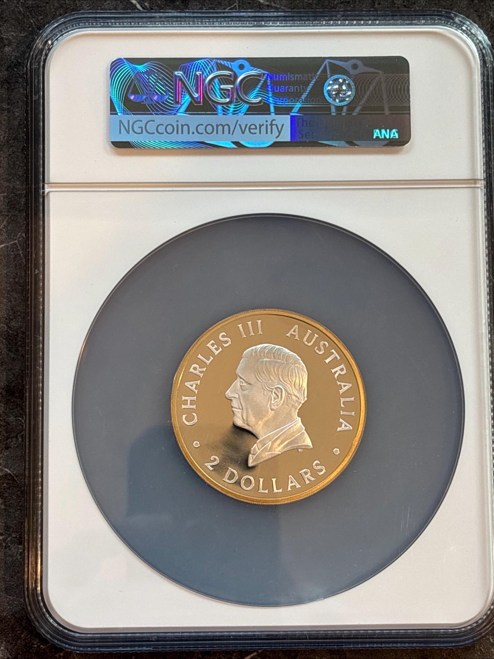 2024 P125- Australia- Perth Mint- 2 Oz- Gilt- NGC- PF70UC