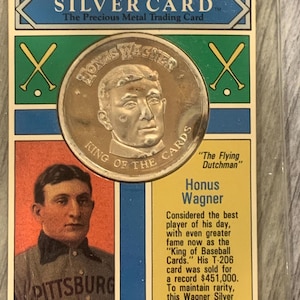 1992- Honus Wagner- The Flying Dutchman- 1 oz .999 Silver Card- 5.000 cunhados
