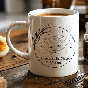 Witchy Quote white ceramic mug | Wiccan Coffee cup | Pagan Earth Magic saying  | Witchcraft gift | Wicca present for her | Free shipping