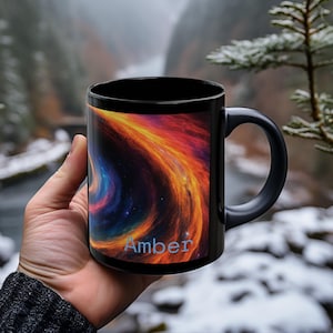Personalized Black Hole Ceramic Mug (11oz) Cosmos cup | Stars gazer coffee cup | Astronomical gift | Black Hole Mug | Astronomy cup
