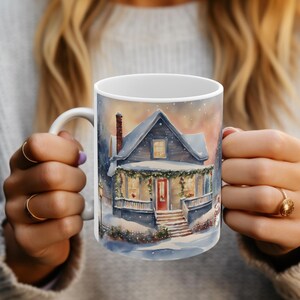 Taza de tarjeta navideña personalizada / 11 oz / Taza con sentimiento / Alternativa a la tarjeta navideña / Regalo para la familia / Taza de café navideña / Regalo único