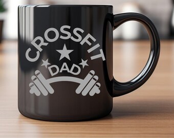 Crossfit Dad Black ceramic Mug | 11 oz. size