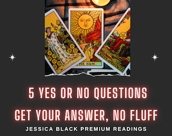 Yes or No Five Question Tarot Reading, Yes Or No Reading, Psychic Readings, Psychic Prediction Answer, Quick and Insightful, Spiritual Coach
