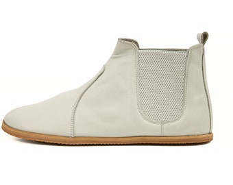 Handmade Leather Chelsea Boots – Women's Wide Toe Zero Drop Shoes