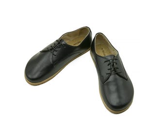 Women's Barefoot Oxford Shoes: Wide Toe, Zero Drop, Organic Leather
