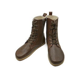 Men&#39;s Handmade Leather Barefoot Boots: Zero Drop, Wide Toe