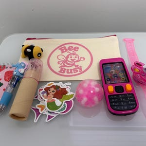 Bee Busy Bag: Kids Travel Activity Kit, Sensory Toys & Writing Pad