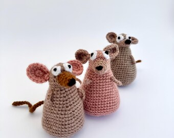 Amigurumi Mouse Trio