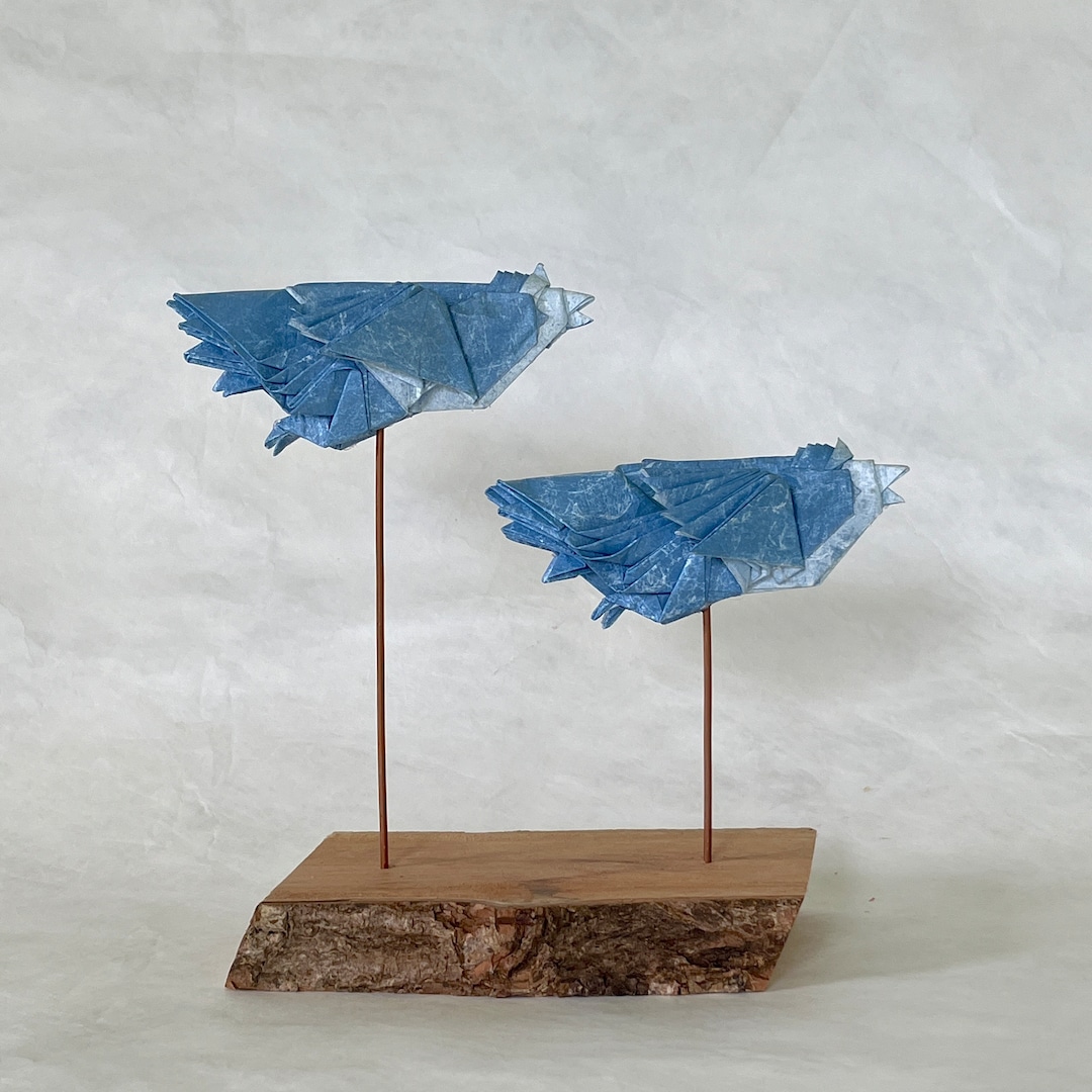 Unity in Flight: Origami Blue Birds - Etsy