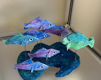 Origami Fishies in the Sea