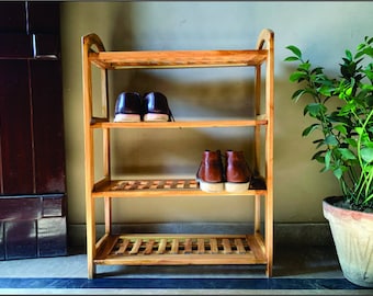 Handcrafted Timber Pine Wood Shoe Rack: Premium Organization Solution for Elegant Home Decor , shoe storage ,shoe rack ,