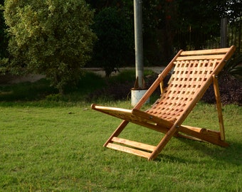 Handmade Pure Timber Pine Wood Sunbath & Rest Relaxing Chair Outdoor Comfort Essential Furniture Rocking Chair in New Design