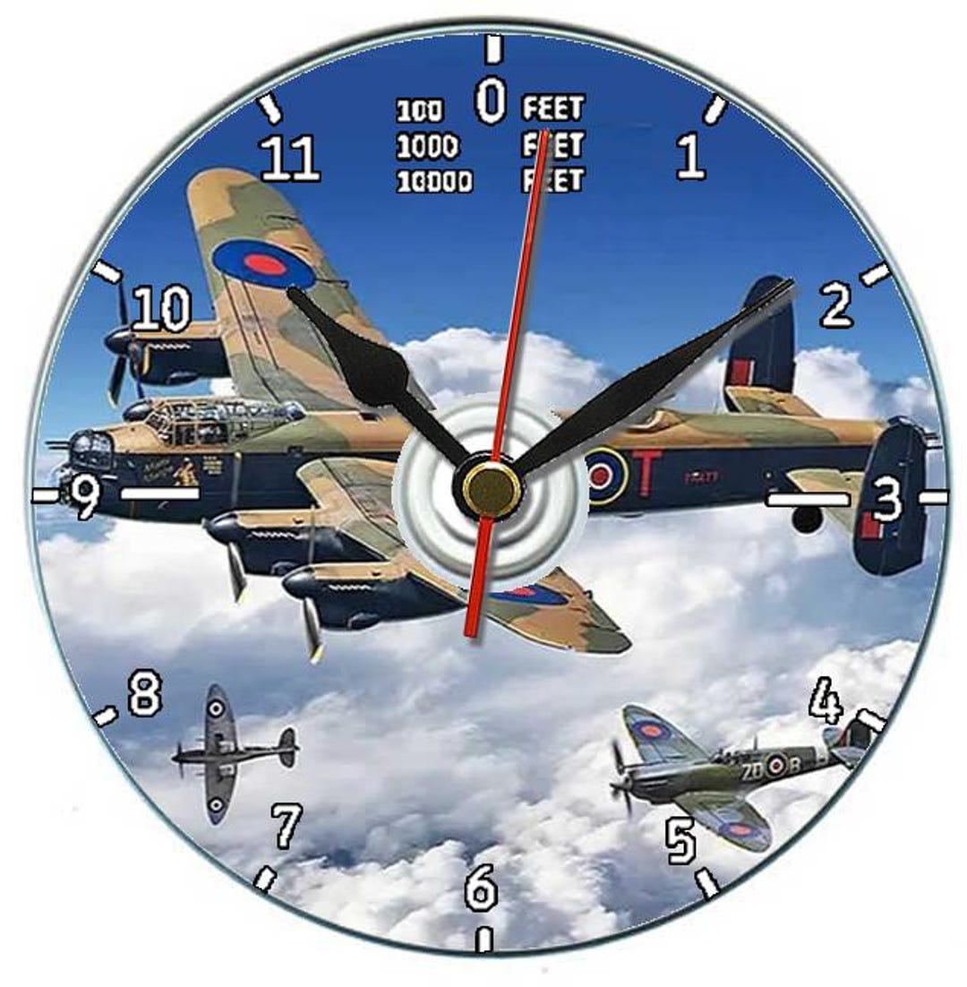Lancaster Bomber Ww2 Militaria Gift Dvd Desk Clock, Can Be Personalised ...