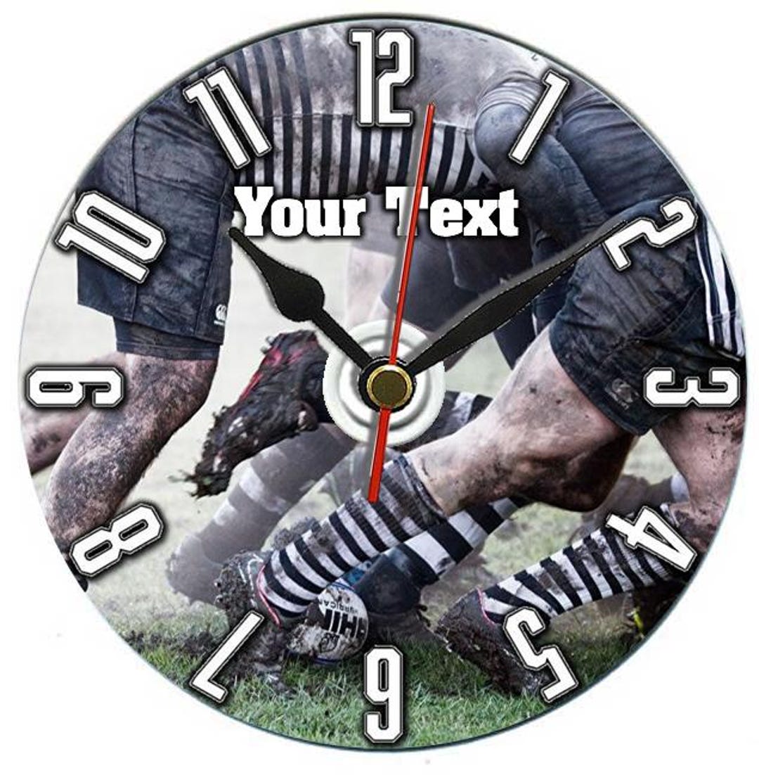 Rugbyshot Clock Rugby Fan Gift Cd Desk Clock and Stand, Can Be Personalised for Free - Etsy