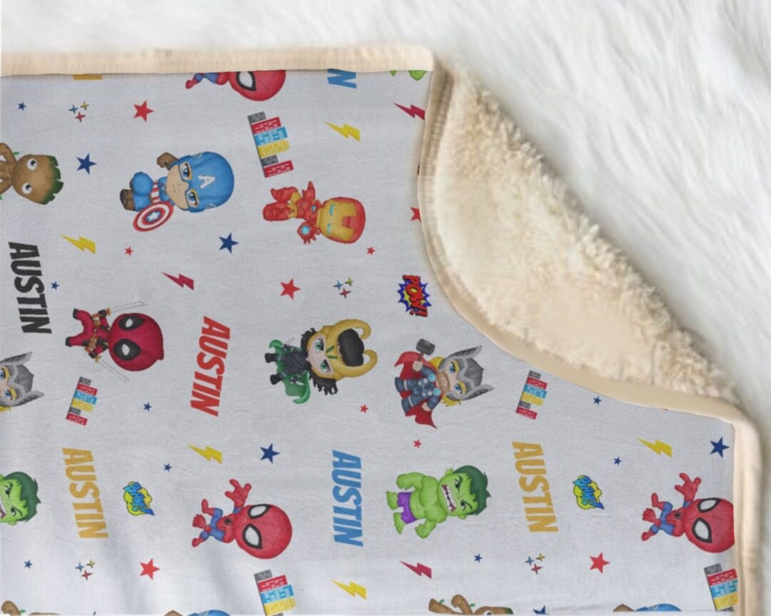 Superhero Blanket, Superhero Nursery, Marvel Blanket, Baby Blanket - Etsy