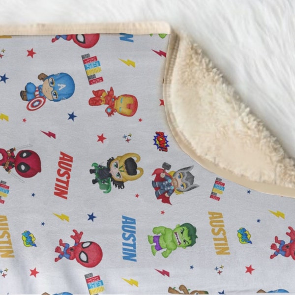 Baby Superhero Blankets Etsy