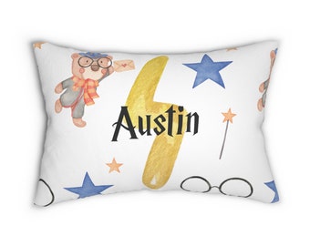 Harry Potter Bear Personalized Nursery Pillow, Nursery Decor, Personalized Pillow