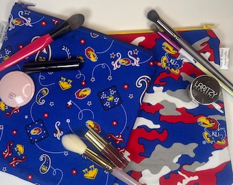 KU Makeup Brush Holder Bag Handmade 9x9