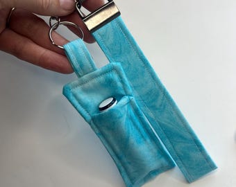 Combo de llavero de muñeca y porta lápiz labial - Azul