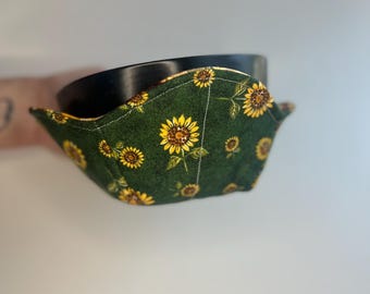 Funda reversible con diseño de girasol para cuencos de 15 cm (6 pulgadas)