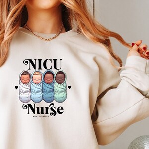 Nicu verpleegkundige sweatshirt neonatale verpleegkundige shirt Nicu verpleegkundige trui, neonatale verpleegkundige ronde hals neonatale intensive care, verpleegkundige waardering cadeau