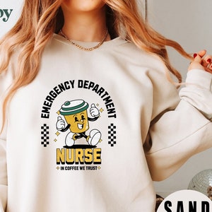 ER Nurse Sweatshirt, Emergency Nurse Sweater, ER Nurse Crewneck Sweatshirt, ER Nurse Appreciation Gift, Emergency Department Shirt, er tshirt