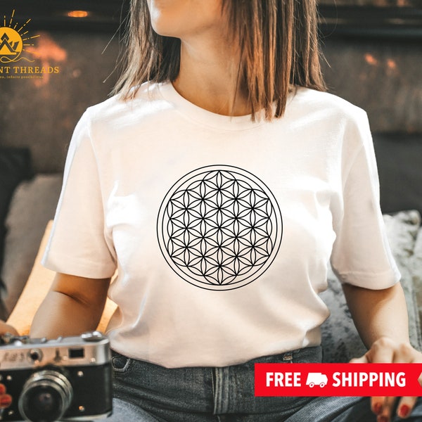 Flower-of-Life Tshirt ,Flower of Life Sacred Geometry shirt,Flower of Lifee ,sacred geometrie shirt,sacredgeometry,flower of life clothes