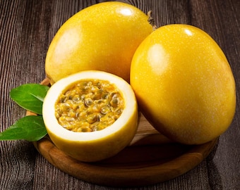 20 yellow passion fruit seeds, Granadilla, Passiflora eduli, Haiti