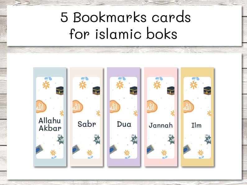 Islamic Kids Bookmarks, Printable Bookmarks, Muslim Bookmarks, Islamic ...