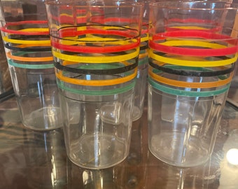 Set of 6 mid-century vintage glasseware