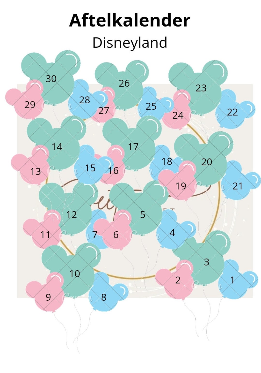 Disneyland Countdown Calendar - Etsy