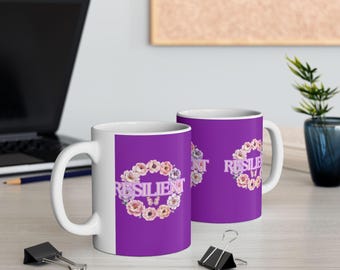 Resilient Floral Wreath Mug | Ceramic Coffee Cup