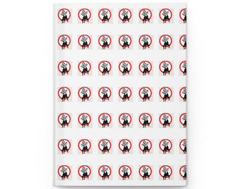 Dear Nicheland Project Pattern Hardcover Journal | Repeating Deer Silhouette Notebook