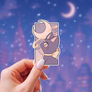Luna Looking at Moon Sticker | Waterproof Vinyl Sticker | Anime Sticker | Sailor Moon Sticker | Sailor Moon Crystal Sticker