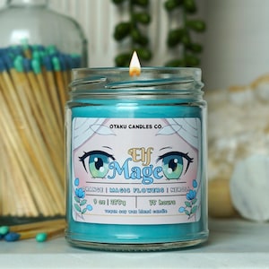 Elf Mage Candle | Anime Magical Frieren Candle | Orange, Magic Flowers & Neroli 9 oz Vegan Candle